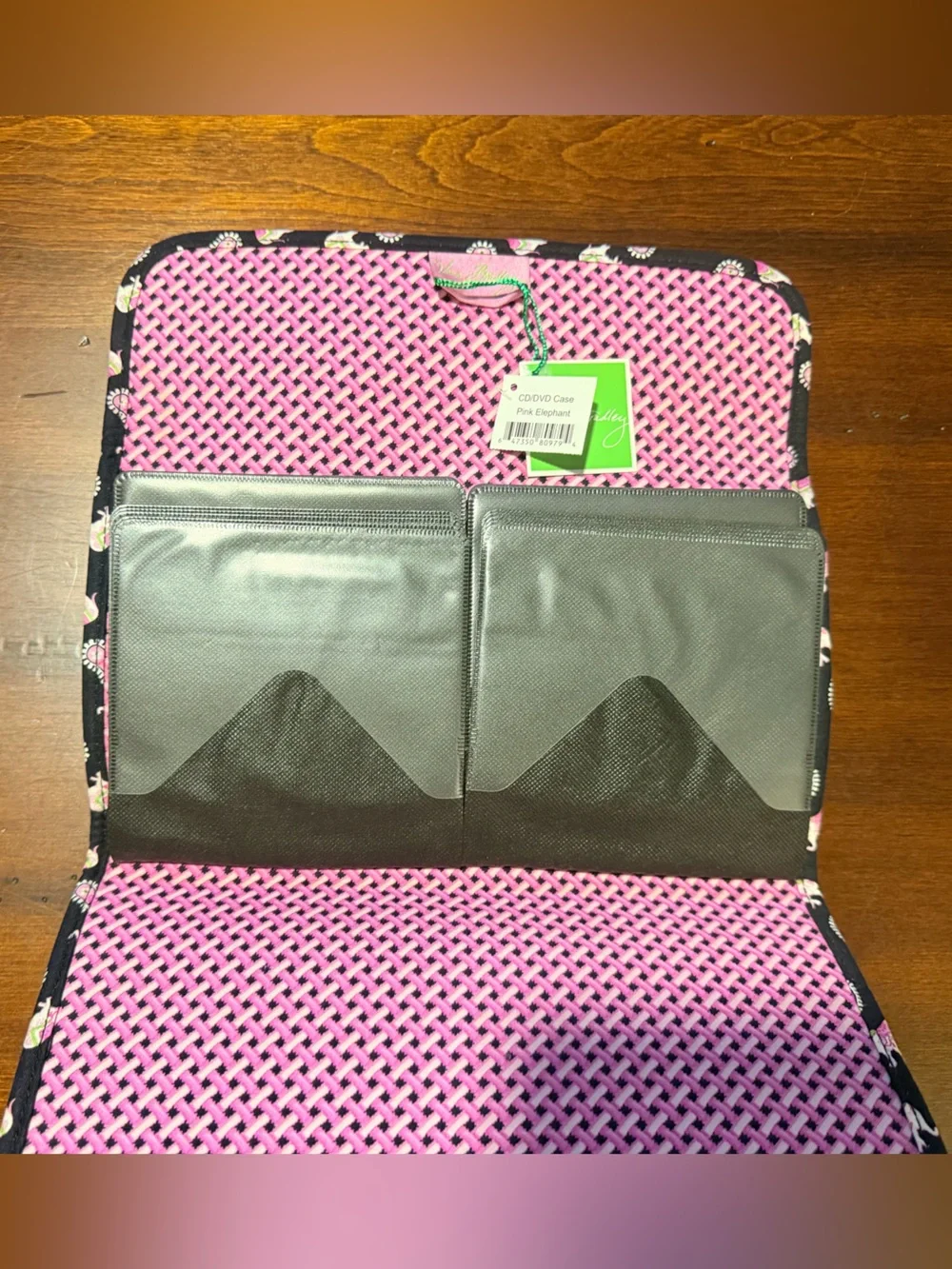 Vera Bradley RARE Retired Pink Elephant design CD/DVD case & Hot Iron pouch